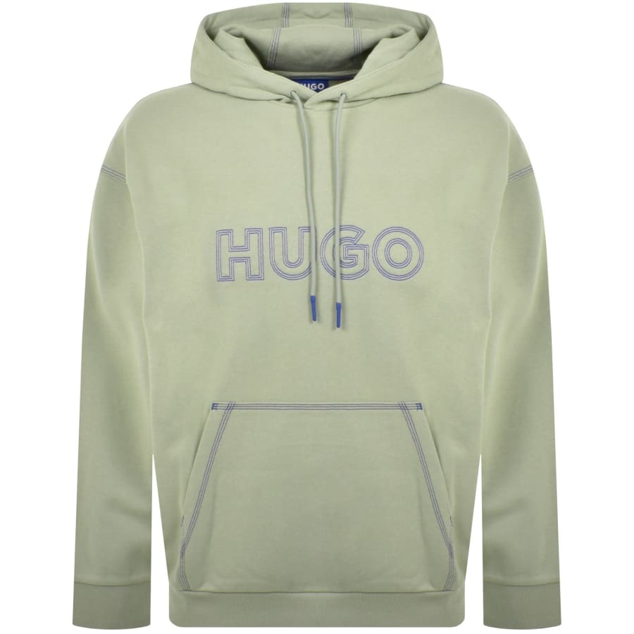 HUGO Blue Nitlogo Hoodie GreenHUGO Blue Nitlogo Hoodie Green Male Large